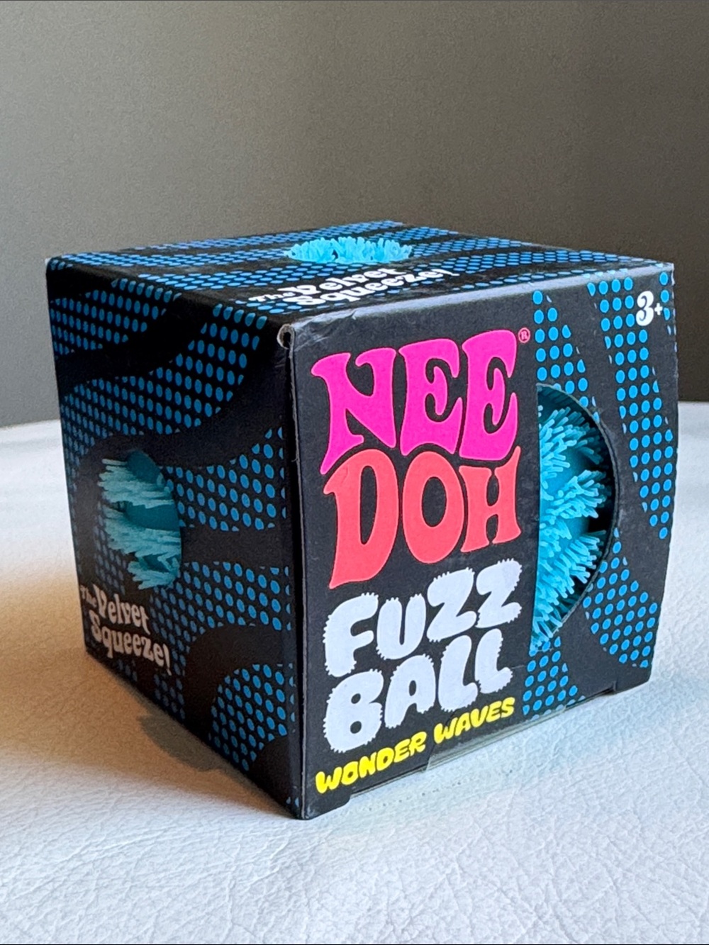 SHIPS TODAY! NeeDoh Fuzz Ball Blue Squishy Squeeze Fidget TikTok Viral Toy NEW